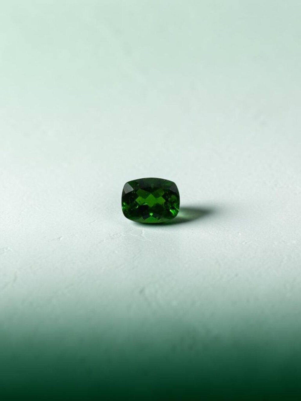 1.35 Carat Cushion Cut Chrome Diopside Gemstone